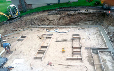Phase 1C of Construction - Foundation